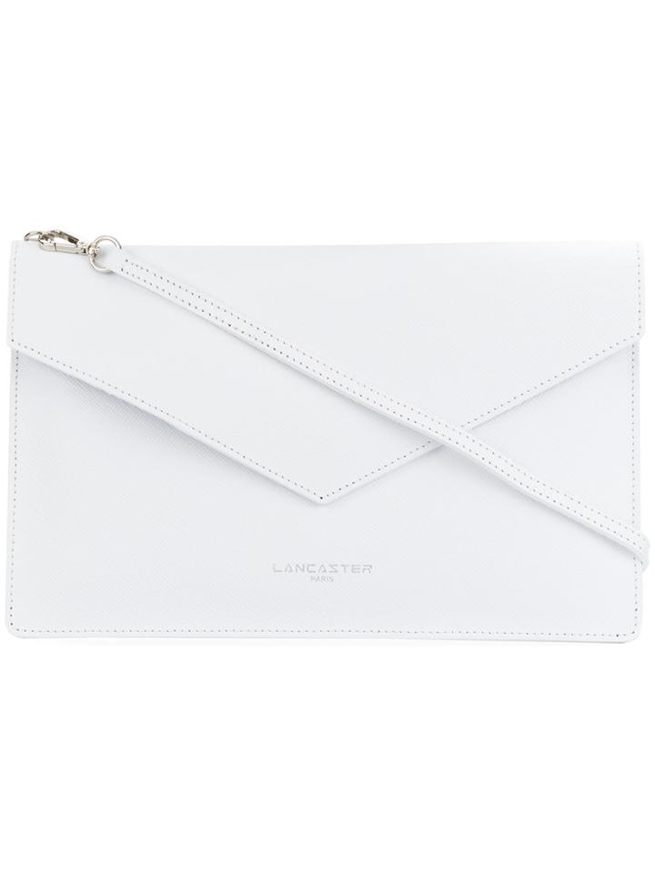 Lancaster Logo Stamp Clutch - White