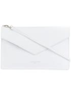 Lancaster Logo Stamp Clutch - White