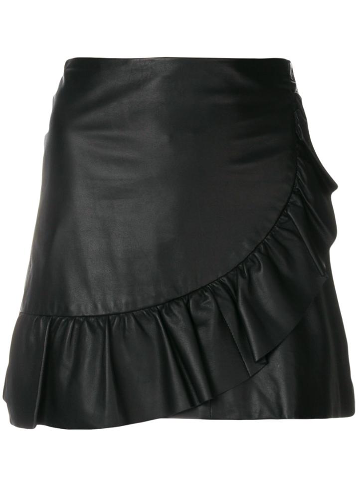 Simonetta Ravizza Ruffle Detail Mini Skirt - Black