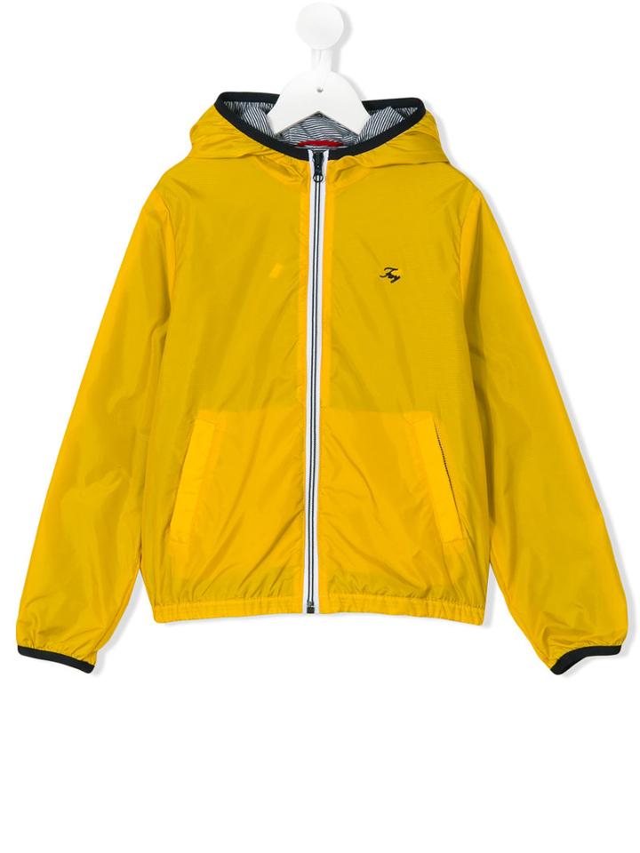 Fay Kids - Hooded Jacket - Kids - Cotton/polyamide - 6 Yrs, Yellow/orange