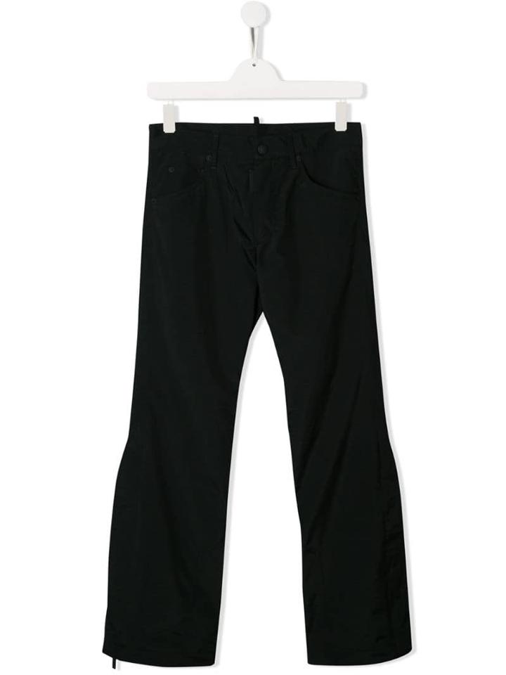 Dsquared2 Kids Teen Nylon Straight Leg Trousers - Black