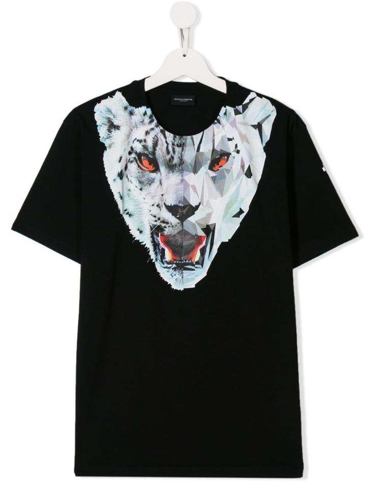 Marcelo Burlon County Of Milan Kids Teen Leopard Print T-shirt - Black