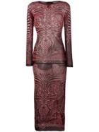 Jean Paul Gaultier Pre-owned 1996 Abstract Print Sheer Skirt & Top Set