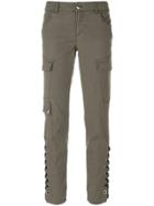 Versus Lace Up Cargo Trousers - Grey