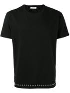 Valentino Eyelet Embellished T-shirt, Men's, Size: Xl, Black, Cotton