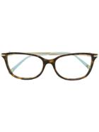Tiffany & Co. Tortoiseshell-effect Square Glasses - Brown