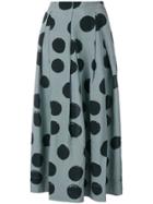 Uma Wang Spotted Maxi Skirt - Blue
