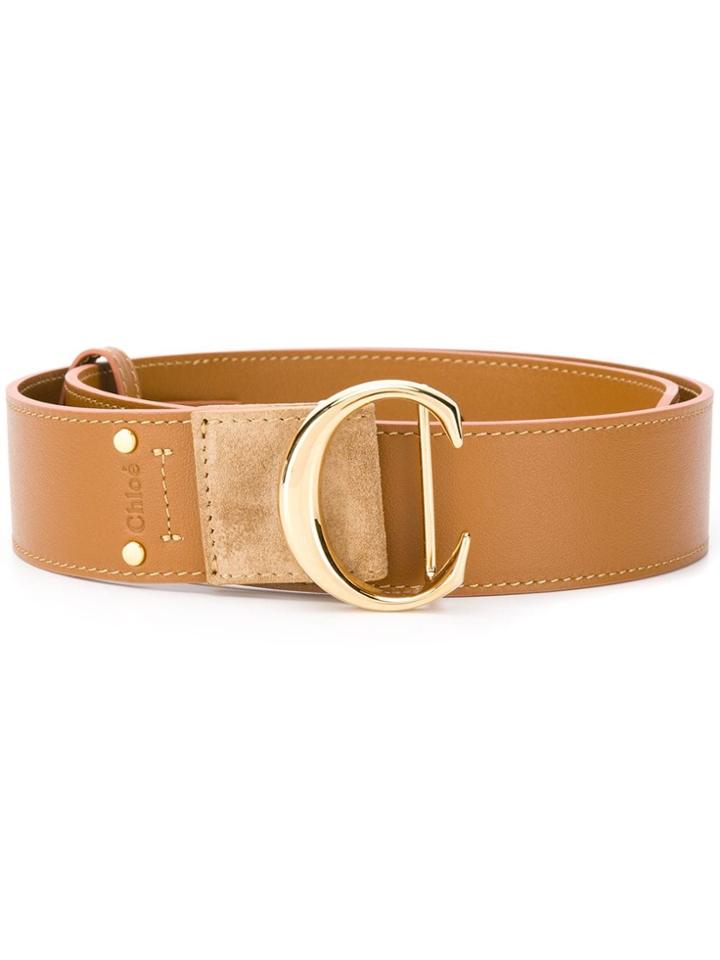 Chloé C Buckle Belt - Brown