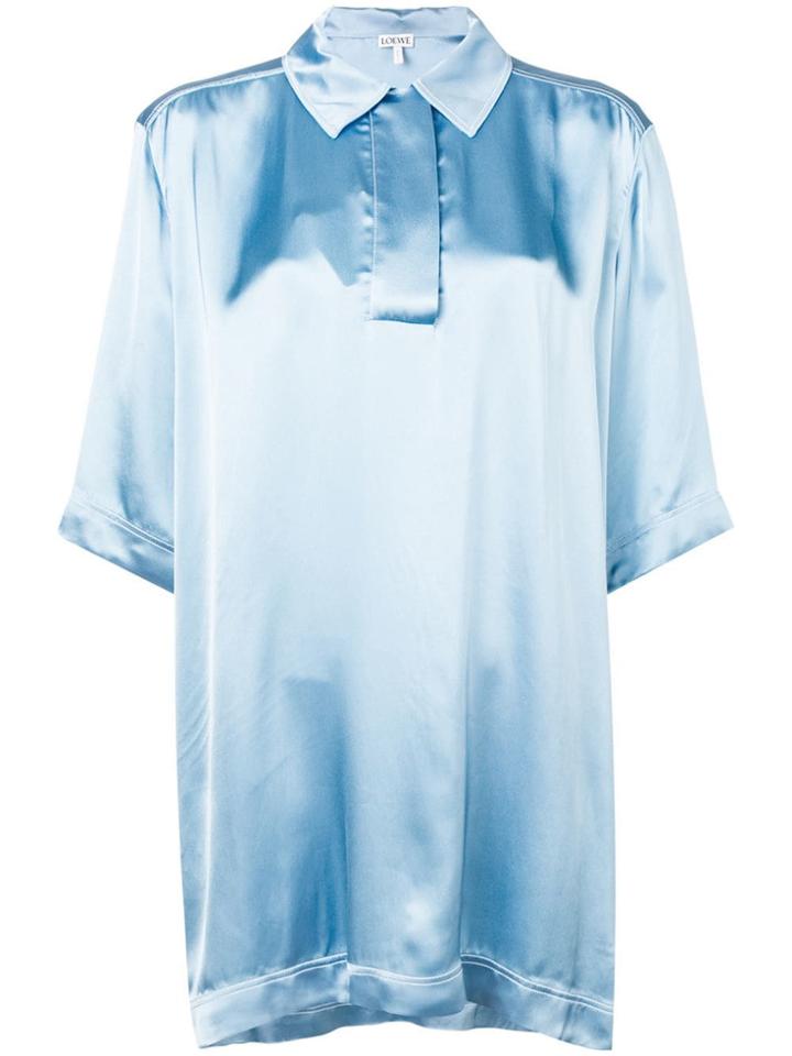 Loewe Oversized Half Sleeve Shirt - Blue
