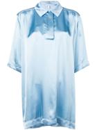 Loewe Oversized Half Sleeve Shirt - Blue