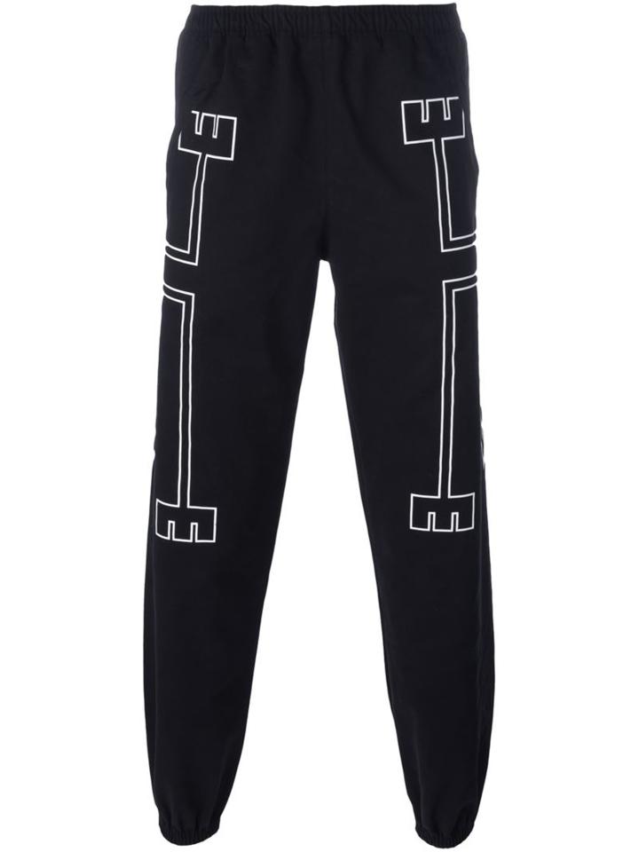 Marcelo Burlon County Of Milan 'tupungato' Trousers, Men's, Size: Medium, Black, Cotton