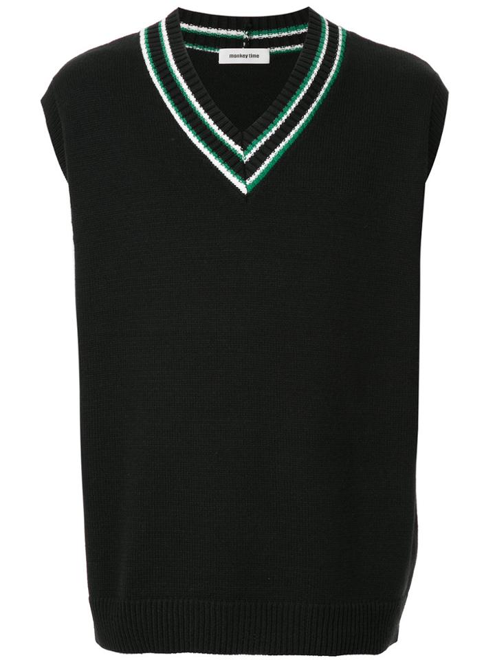 Monkey Time Sweater Vest - Black