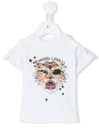 Roberto Cavalli Kids - Tiger Logo Print T-shirt - Kids - Cotton/elastodiene - 3 Mth, White