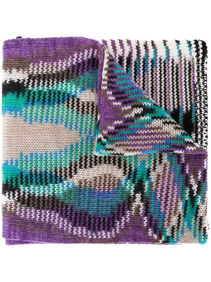 Missoni Cashmere Striped Print Scarf, Women's, Cashmere