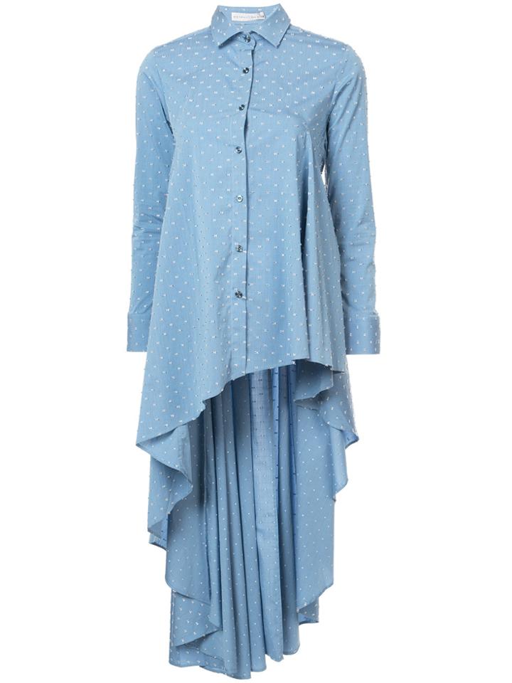 Palmer / Harding Asymmetric Hem Shirt - Blue
