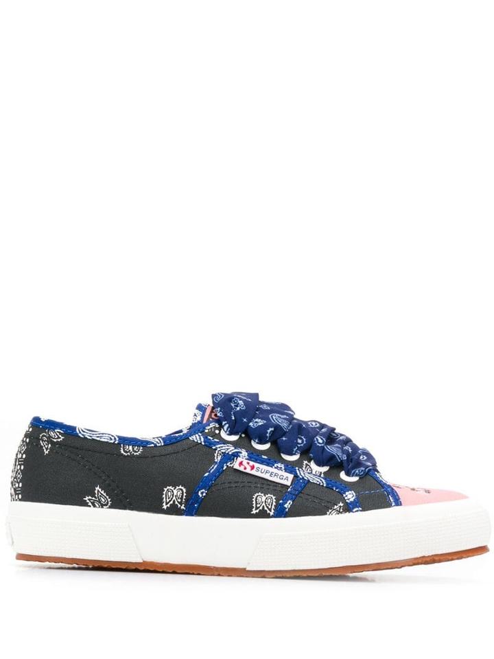 Alanui X Superga Bandana Print Sneakers - Blue