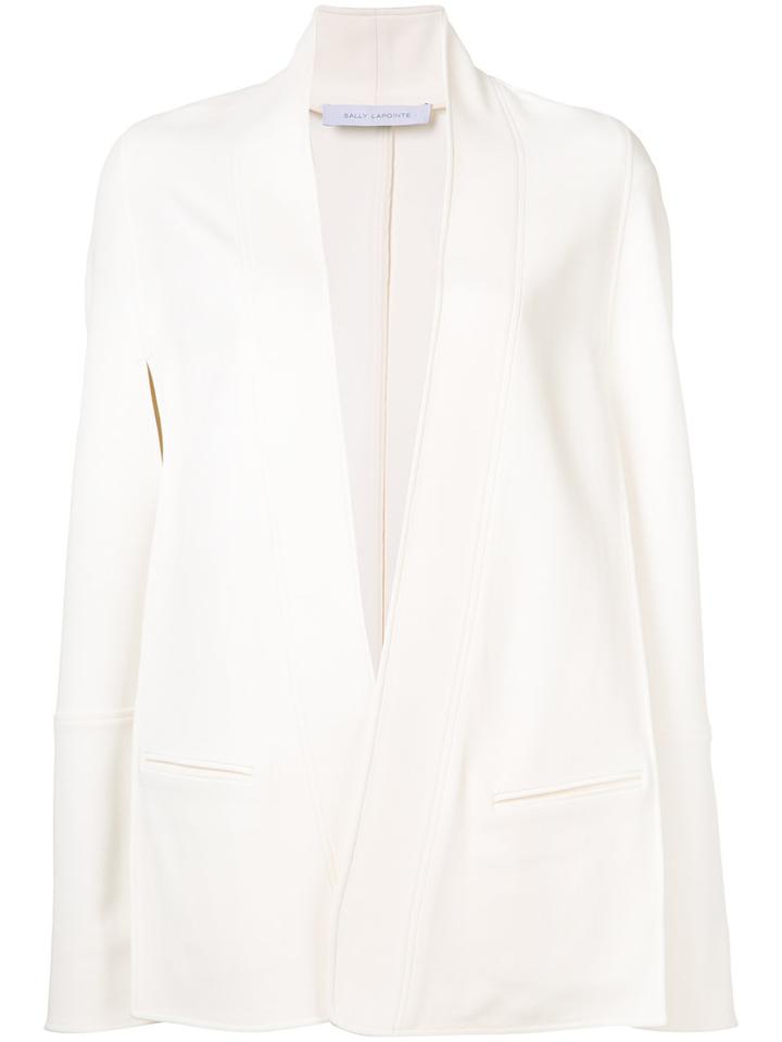 Sally Lapointe - Open Front Cape - Women - Spandex/elastane/viscose - 2, White, Spandex/elastane/viscose