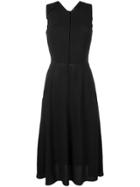 Victoria Beckham Pleated Midi Dress - Black