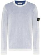 Stone Island Logo Patch Knit Sweater - Neutrals