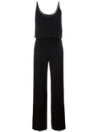 Stella Mccartney Back Chain Trim Jumpsuit, Women's, Size: 40, Black, Viscose/acetate/spandex/elastane/metallic Fibre