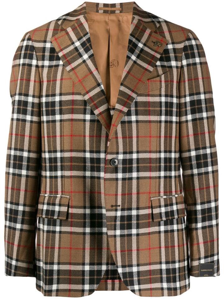 Gabriele Pasini Plaid Blazer - Brown