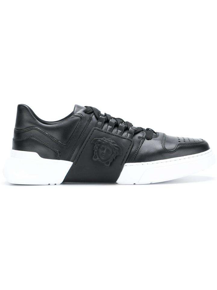 Versace 3d Medusa Lace-up Sneakers - Black