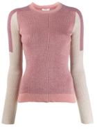 Rag & Bone Tia Contrast Panel Sweater - Pink