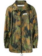 Off-white Unfinished Camouflage Windbreaker - Green