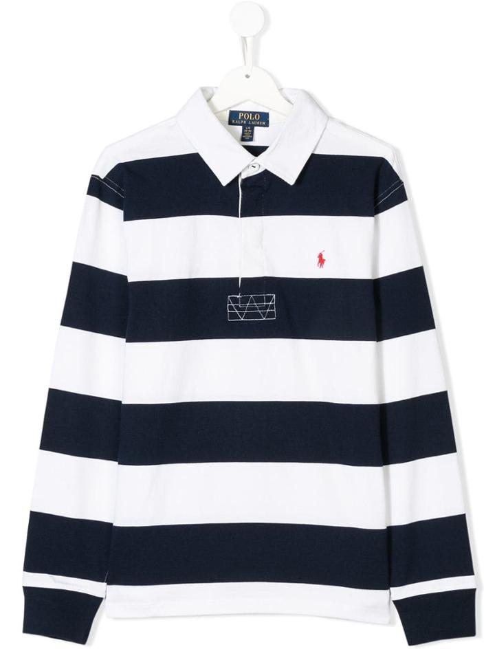Ralph Lauren Kids Striped Polo Shirt - Blue