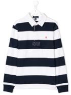 Ralph Lauren Kids Striped Polo Shirt - Blue