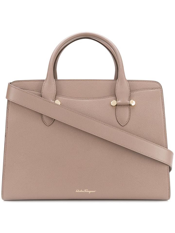 Salvatore Ferragamo Large Today Shopping Tote - Grey