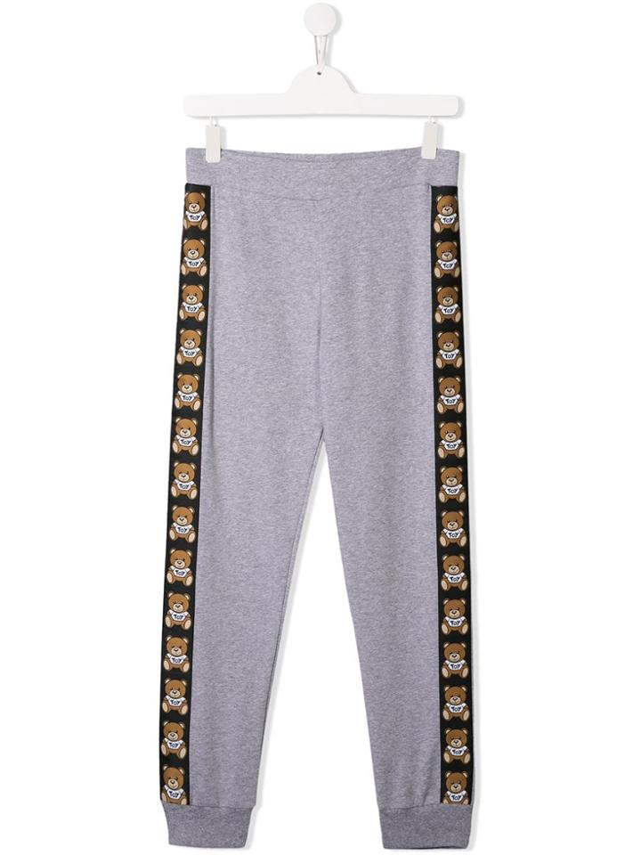Moschino Kids Teen Teddy Print Sweatpants - Grey