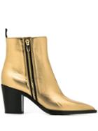Gianvito Rossi Metallic-effect Ankle Boots - Gold