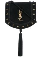 Saint Laurent - Monogramme Medium Satchel - Women - Cotton/suede - One Size, Black, Cotton/suede