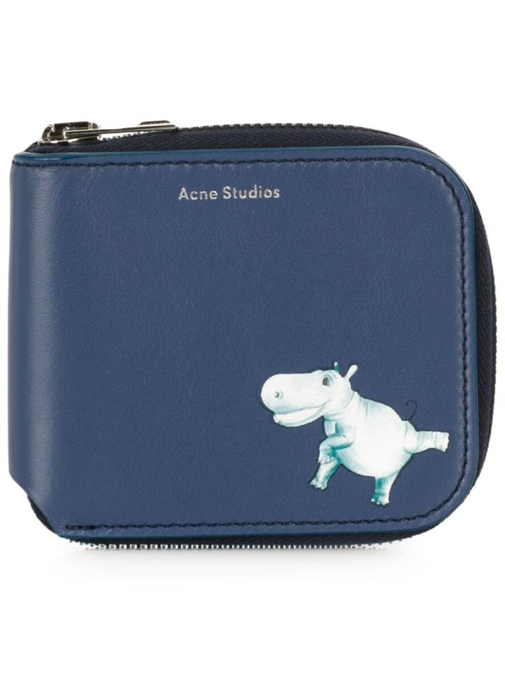 Acne Studios Printed Compact Wallet - Blue
