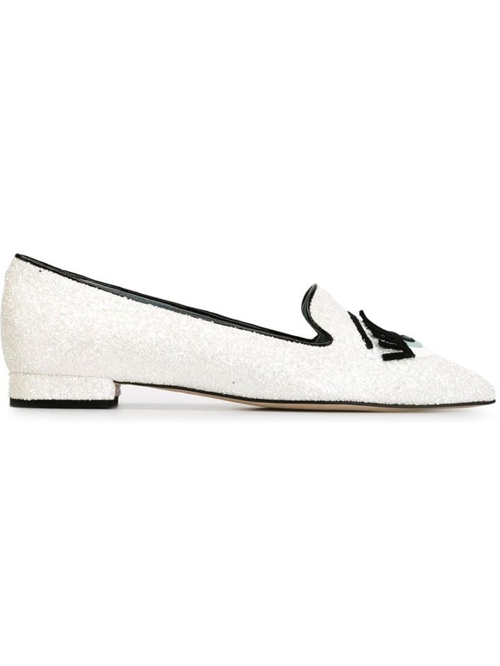 Chiara Ferragni Flirting Slippers, Women's, Size: 39, White, Pvc/leather