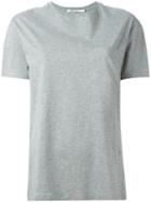 T By Alexander Wang Round Neck T-shirt, Women's, Size: Xs, Grey, Cotton