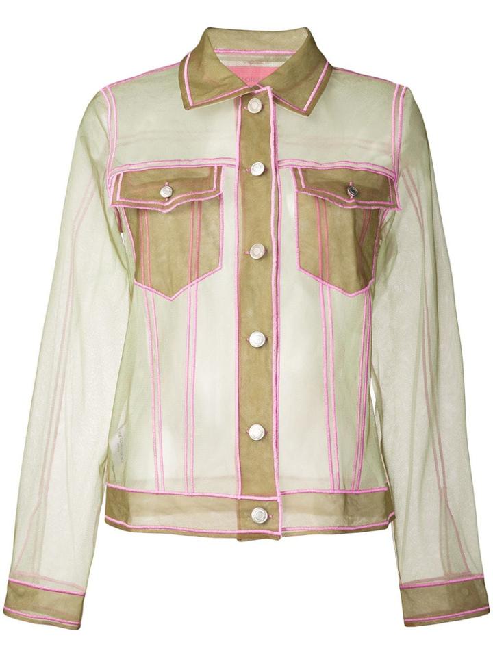 Viktor & Rolf Sheer Fitted Jacket - Green