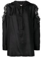 Gold Hawk Blouse With Lace Details - Black