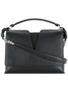 Jil Sander Cut-out Detail Shoulder Bag, Women's, Black, Calf Leather