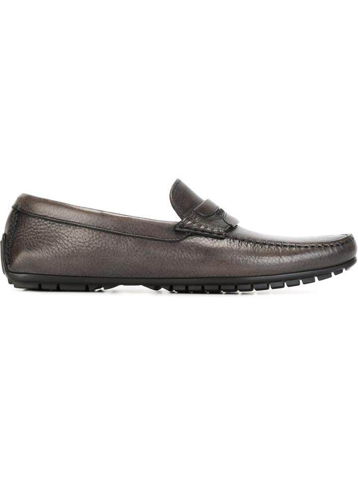 Dolce & Gabbana Classic Loafers, Men's, Size: 44, Brown, Calf Leather/leather/rubber