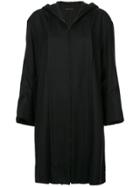 Yohji Yamamoto Vintage Side Zip Hooded Coat - Black