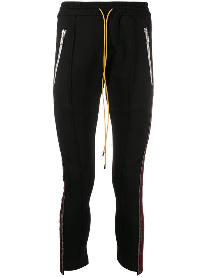 Rhude Vertical Striped Track Pants - Black