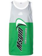 Msgm Colour-block Tank Top - Green
