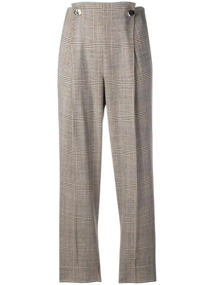 Incotex Checked Button Trousers - Neutrals