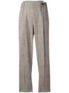 Incotex Checked Button Trousers - Neutrals