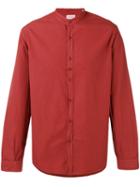 Costumein - Mandarin Collar Shirt - Men - Cotton - 46, Red, Cotton