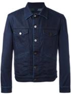 Jacob Cohen Flap Pockets Denim Jacket, Men's, Size: Large, Blue, Cotton/polyester/spandex/elastane