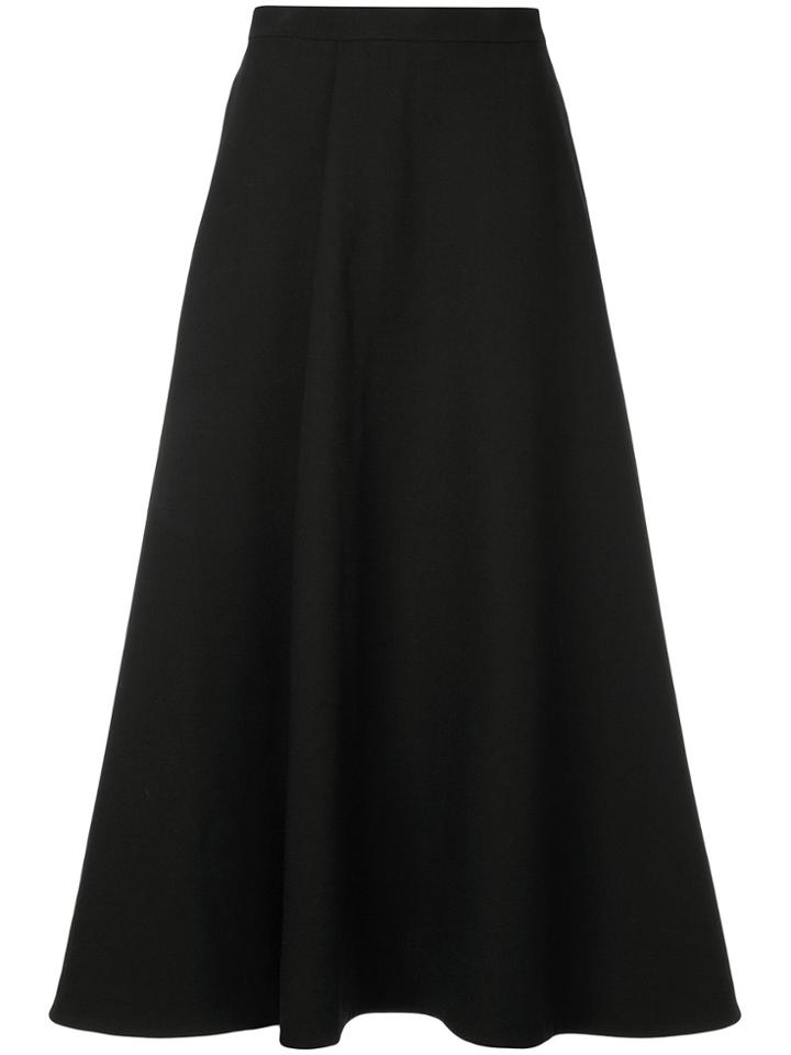 Enföld Pleated Midi Skirt - Black