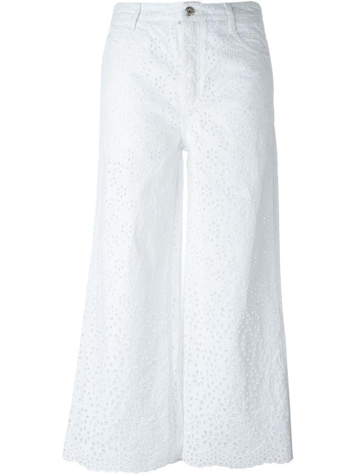Ermanno Scervino High-waisted Perforated Detailing Trousers